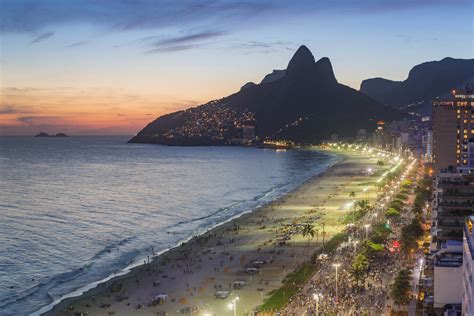 Sunset over Ipanema Beach - Photographic print for sale