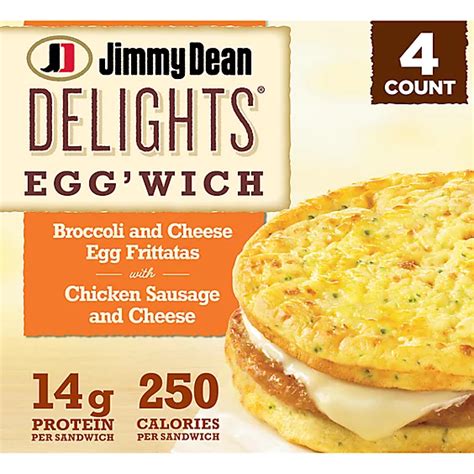 Jimmy Dean Delights Eggwich Broccoli And Cheese 4 Count - 16.4 Oz ...