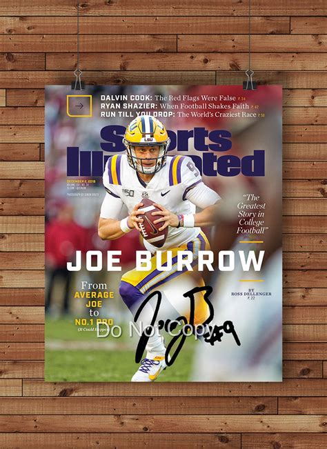 Joe Burrow Autographed Signed Reprint 8x10 Photo Poster Print | Etsy