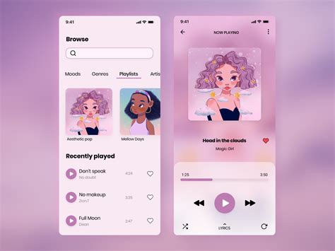 Daily UI #009 - Aesthetic music player by Petra Stefanec on Dribbble