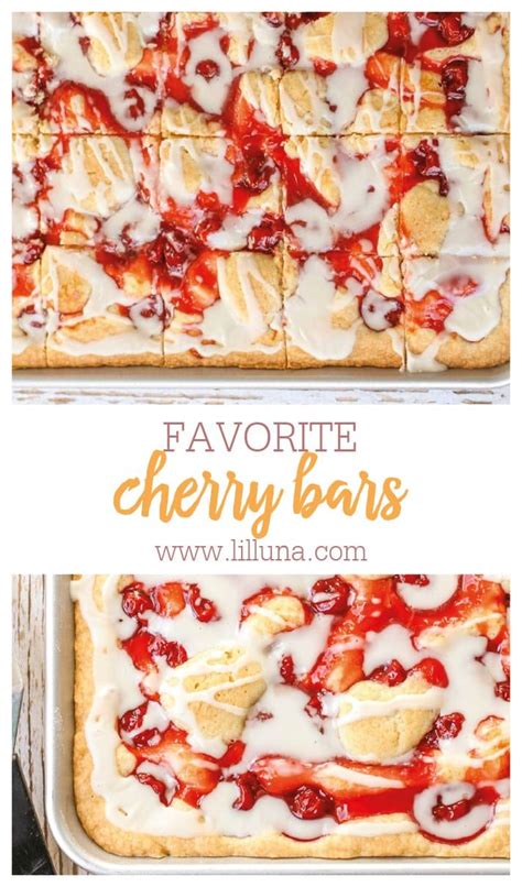 Cherry Bars Recipe {With Glaze!} +VIDEO | Lil' Luna