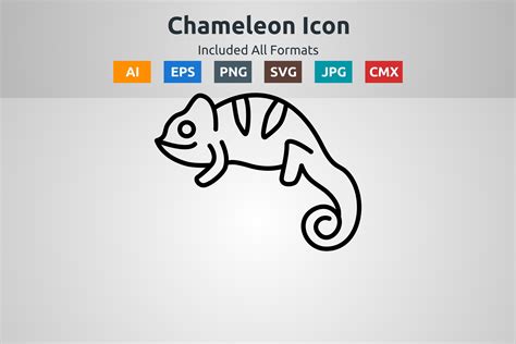 Chameleon Vector Outline Icon Graphic by abidehtisham198 · Creative Fabrica