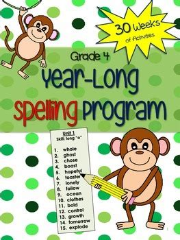 This 133-page package includes 30 spelling units for your Grade 4 class. I've included separate ...