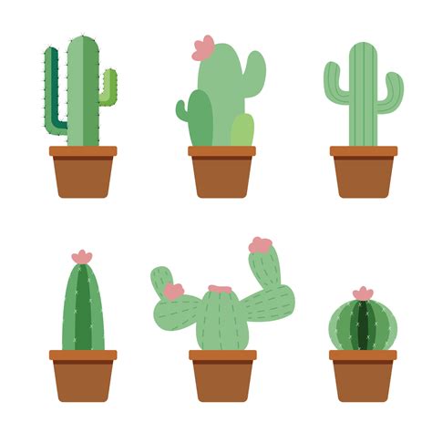 pastel cactus collection 8170865 Vector Art at Vecteezy