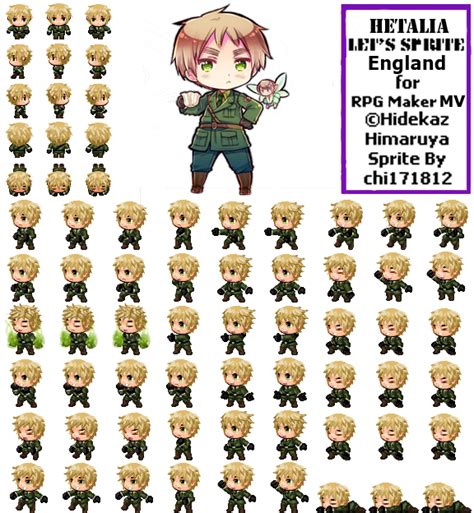 Hetalia RPG Maker MV - England sprites by chi171812 on DeviantArt