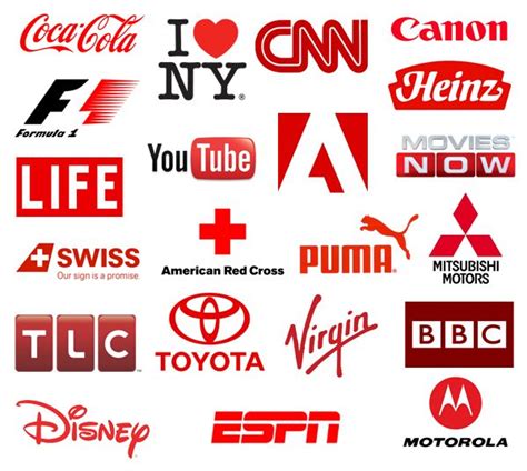 Top 20 famous logos designed in Red | Color psychology, Logo design ...