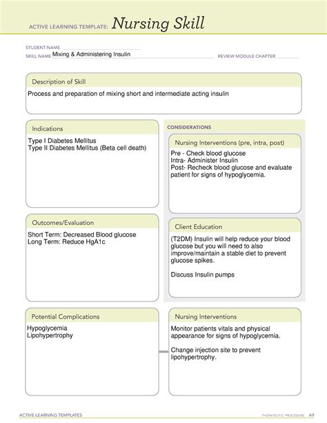 Mixing and Administering Insulin - ACTIVE LEARNING TEMPLATES ...