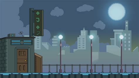 Pixel Art City Background — Weasyl