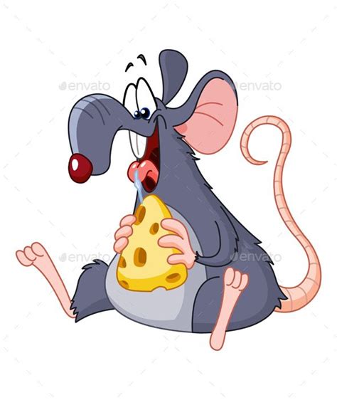 Rat Eating Cheese | Cartoon rat, Cute mouse, Animal drawings