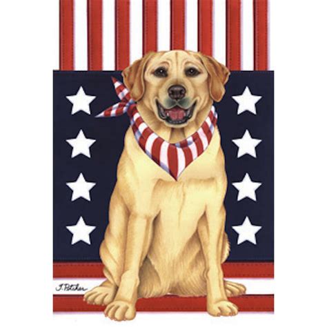 Yellow Labrador Retriever Patriot Flag | eBay