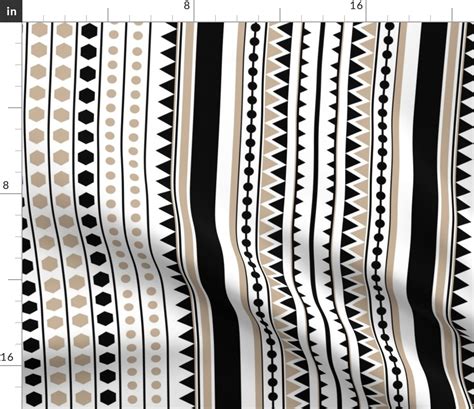 Black Tan Geometric Dance Fabric | Spoonflower