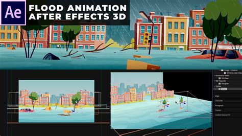 Flood Animation in After Effects 3D Tutorial | Download Free Source File - YouTube