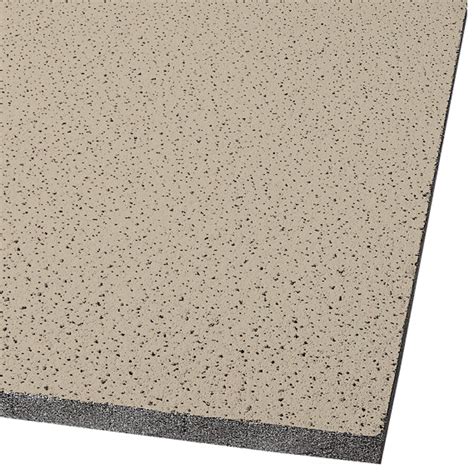 Shop Armstrong Fine Fissured 16-Pack Adobe Fissured 15/16-in Drop Acoustic Panel Ceiling Tiles ...