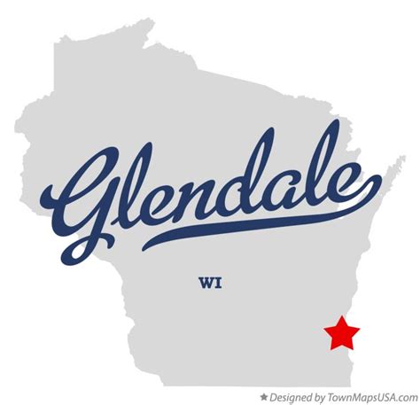 Map of Glendale, Milwaukee County, WI, Wisconsin