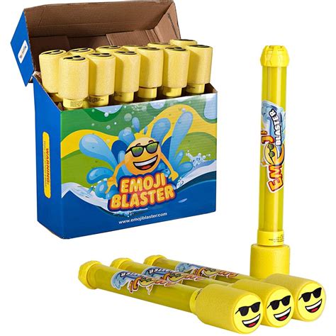 12 Pack Emoji Blaster Water Guns-Bulk Pack Water Shooters For Summer Party Favor or Activity Fun ...