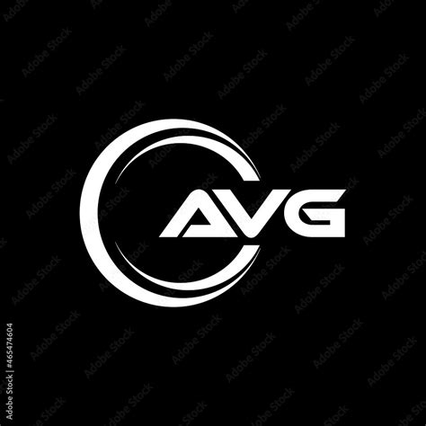 AVG letter logo design with black background in illustrator, vector ...