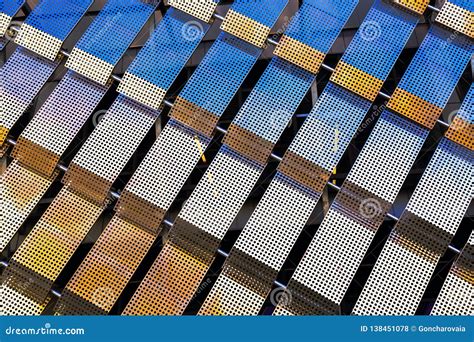 Modern Building Facade. Metall Texture. Stock Photo - Image of mirror, closeup: 138451078