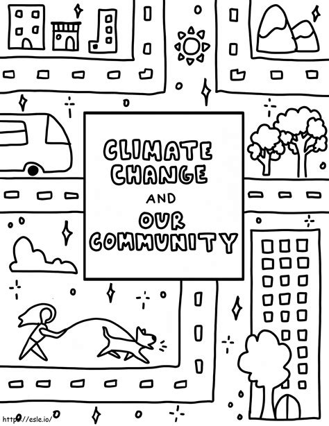 Climate Change And Our Communities coloring page