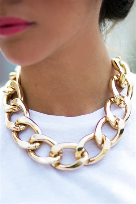 SOLID GOLD CHAIN LINK NECKLACE – Haute & Rebellious