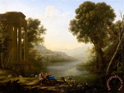 Claude Lorrain Pastoral Landscape painting - Pastoral Landscape print ...