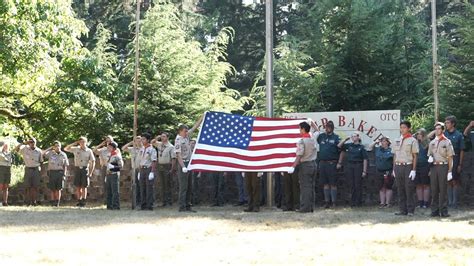 Troop 2 Flag Ceremony Camp Baker 2015 - YouTube