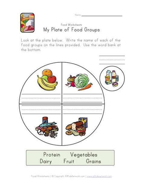 My Plates of Food Groups | Group meals, Worksheets, Health education