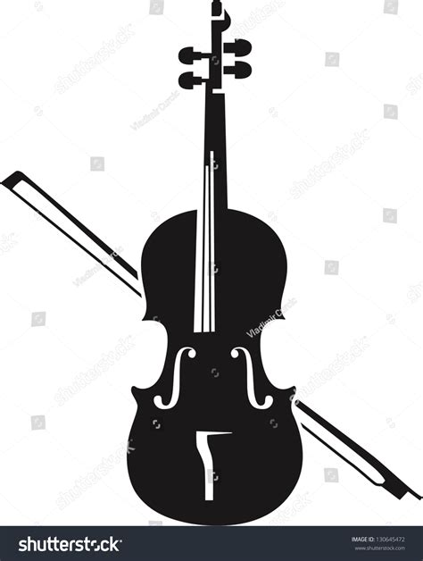 Violin Silhouette Stock Vector 130645472 - Shutterstock