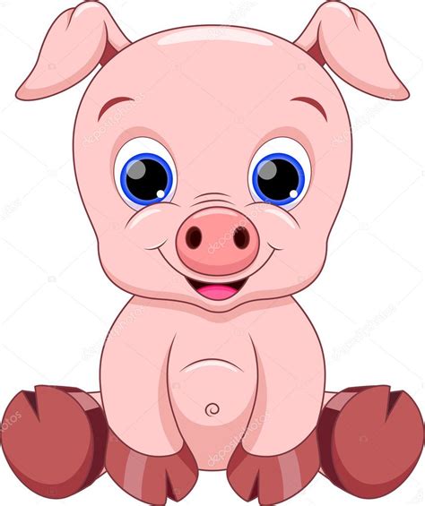 Cute baby pig cartoon Stock Vector Image by ©irwanjos2 #38695509