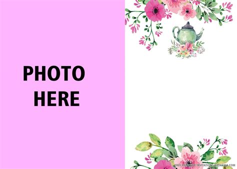 (FREE PRINTABLE) – Floral Tea Party-themed Birthday Invitation Templates | FREE Printable ...