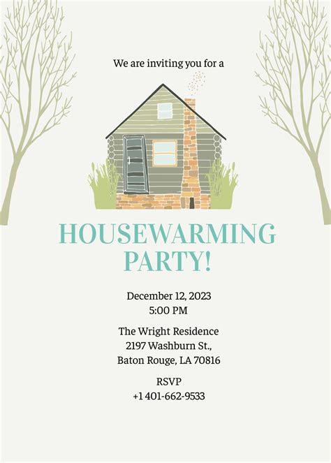 FREE Housewarming Invitation Templates & Examples - Edit Online & Download | Template.net