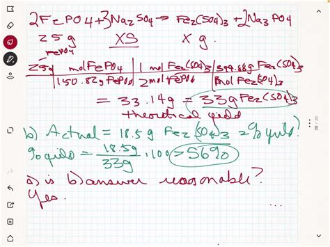 SOLVED: write the equation for the reaction of iron (III) phosphate with sodium sulfate to make ...