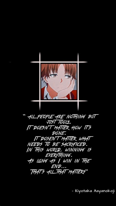 Kiyotaka Aayanokoji, anime, quotes HD phone wallpaper | Pxfuel