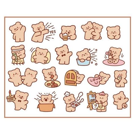 Adorable Animals Stickers Box Set | Cartoon stickers, Animal stickers ...