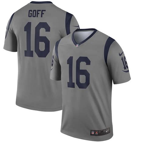 Jared Goff Los Angeles Rams Nike Inverted Legend Jersey - Gray ...