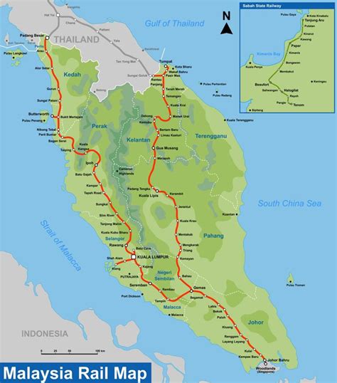 Ktm train malaysia map - Ktm station map malaysia (South-Eastern Asia - Asia)