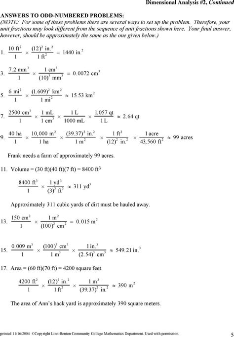 Dimensional Analysis Worksheet Chemistry Dimensional Analysis 2 Pdf Free Download | Dimensional ...