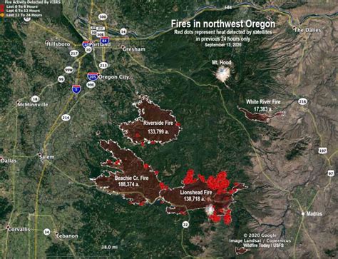 Map of fires in northwest Oregon, September 13, 2020 - Wildfire Today