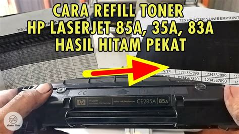 Cara Refill Toner 85a - YouTube