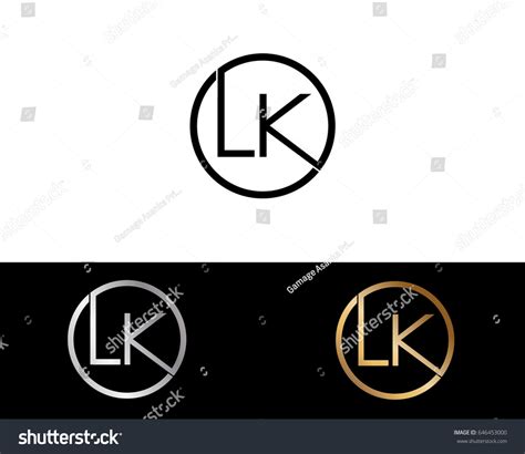 Lk Logo Letter Design Vector Red Stock Vector 646453000 - Shutterstock