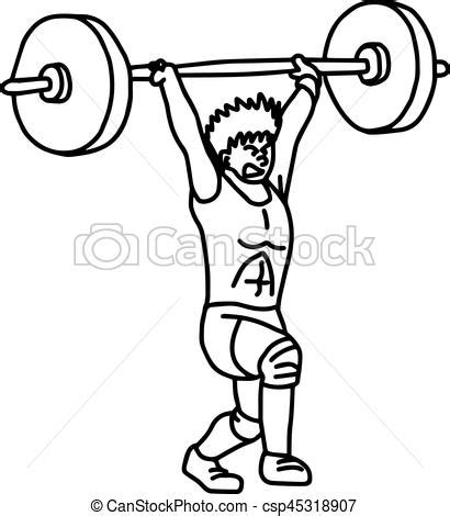 Weightlifting Sketch at PaintingValley.com | Explore collection of ...