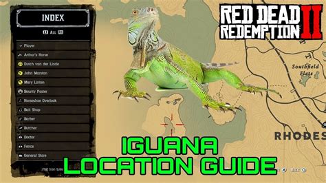 Red Dead Redemption 2 - Iguana Location Guide - YouTube