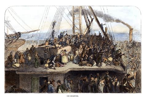 Posterazzi: Irish Immigrants 1850 Nthe Departure For America Wood ...