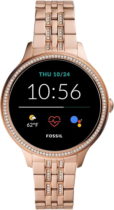 New Fossil Women's Touchscreen Smartwatch 5E. Generation with speaker, heart rate, GPS, NFC and ...