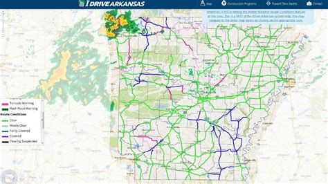 Arkansas highway officials plan test for winter weather map