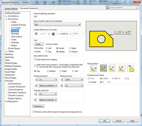 Document Properties > Dimensions > Chamfer - 2018 - SOLIDWORKS API Help