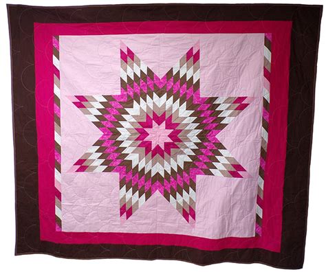 Native American Made Full Size Star Quilt: Lover’s Peak (74.5 x 87.5 inches)