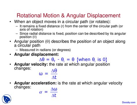 Angular Displacement Formula