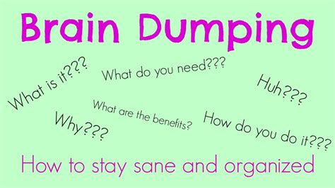 How to brain dump / What are the benefits of brain dumping - YouTube