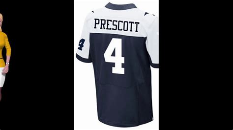 Dak Prescott Jersey #4 Dallas Cowboys - Blue with white number - YouTube