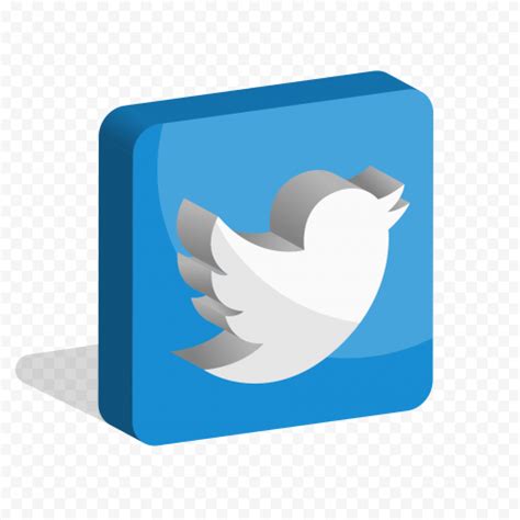 HD 3D Twitter Round Logo Icon PNG | Citypng